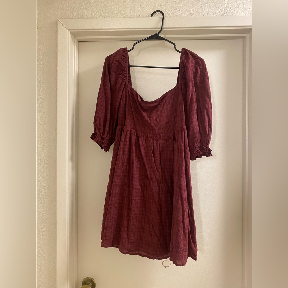 Elegant Burgundy Dress